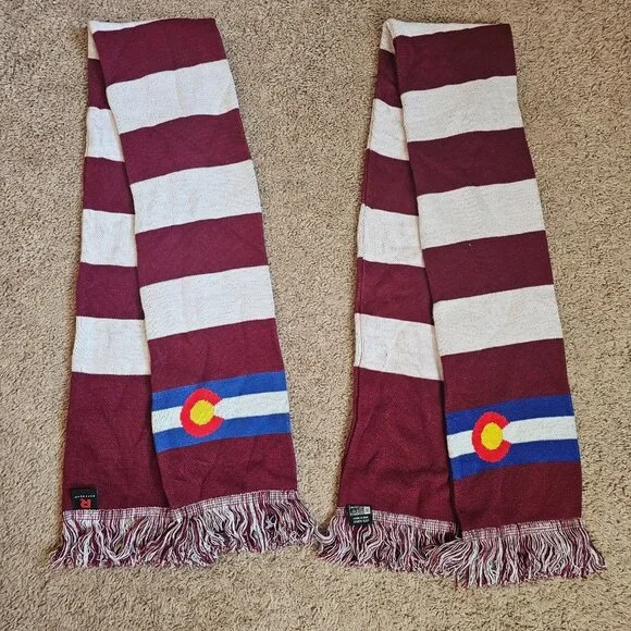 Colorado Rapids Scarves Soccer Lot 2 MLS Season Ticket Knit Ruffneck Vintage 96 - Picture 2 of 13